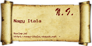 Nagy Itala névjegykártya